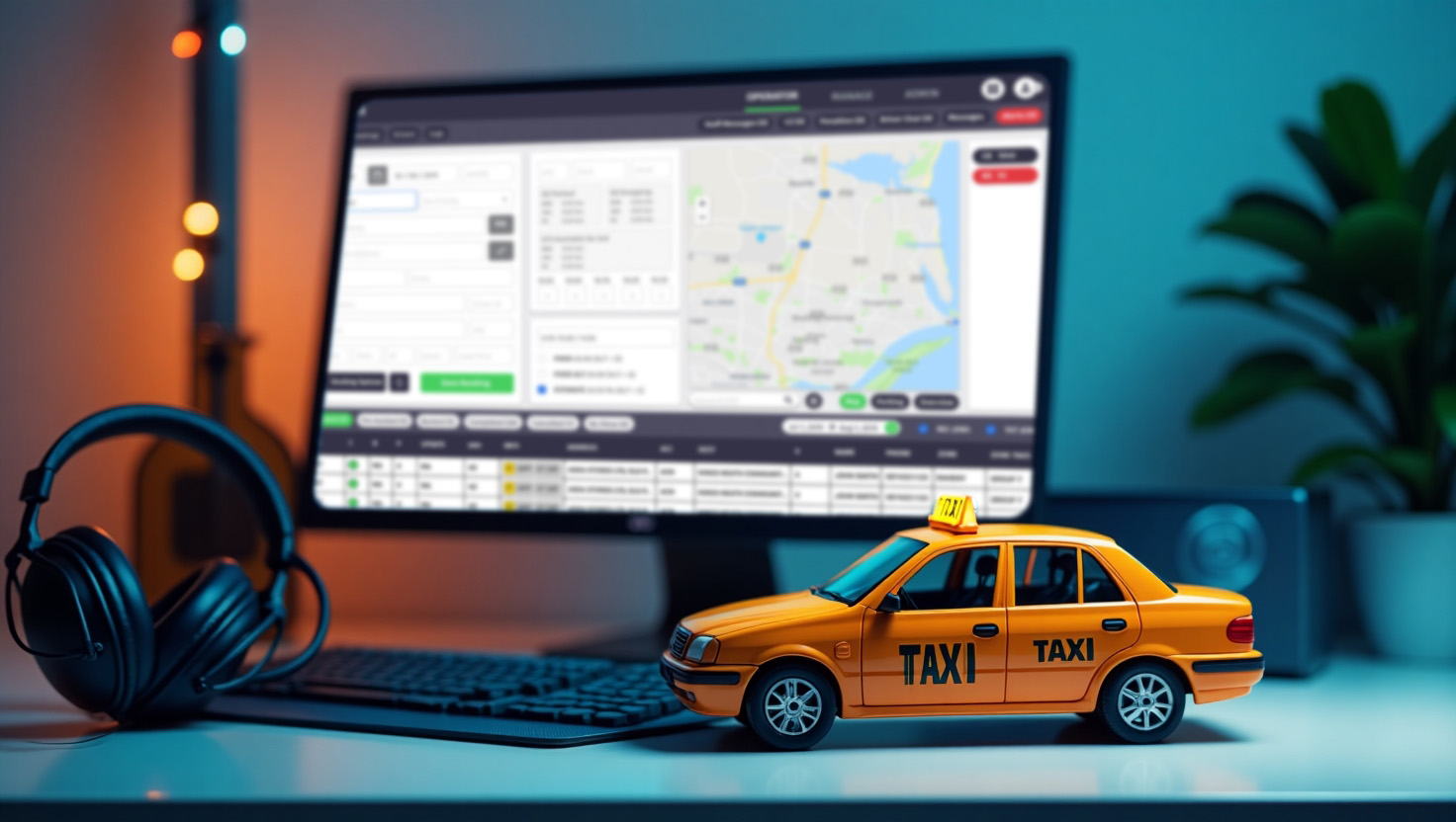 Hero banner showing outsourcing services for taxi businesses in the UK